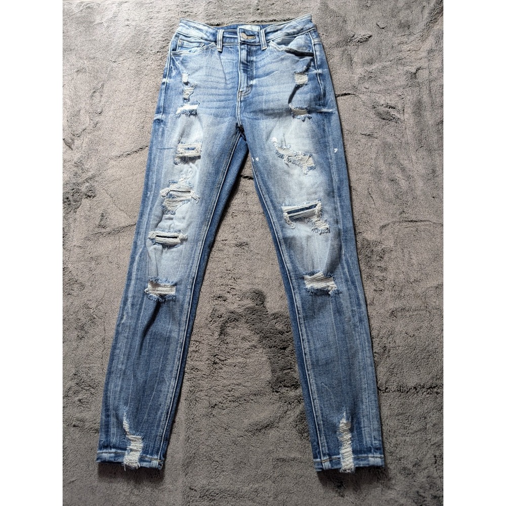 KanCan Kurvy Ultra High Rise Ankle Skinny Jeans Women's Size 26 Medium Wash